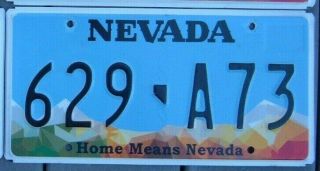 Nevada - Home Means Nevada Embossed License Plate 629 - A 73