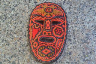 Dynamite Huichol Hand Beaded Mask,  By Juan Villa.  Pp514