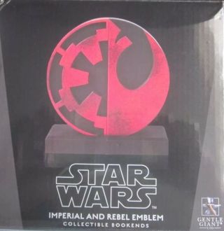 Gentle Giant Star Wars Imperial & Rebel Emblem Collectible Bookends