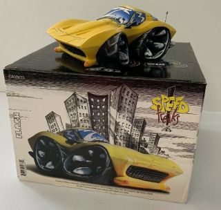 Speed Freaks Flash Yellow Corvette By Terry Ross Ca05673 Car Country Artist Race