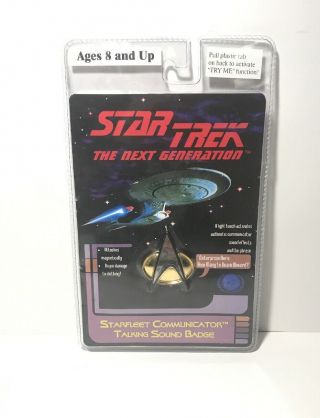 Star Trek The Next Generation Starfleet Communicator Talking Sound Badge
