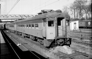 South Shore Line 23,  Interurban In Chicago Terminal Orig Size 620 Rect Negative