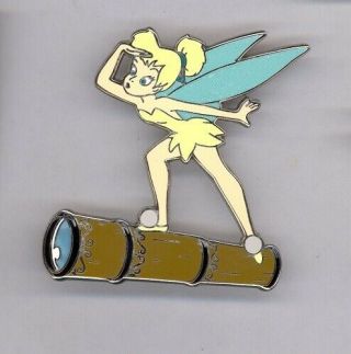 Disney Peter Pan Fairy Tinker Bell On Spyglass Telescope Jumbo 100 Pin