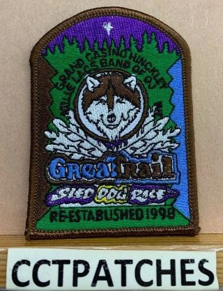 Grand Casino Ninckley Great Trail Sled Dog Race Minnesota Patch