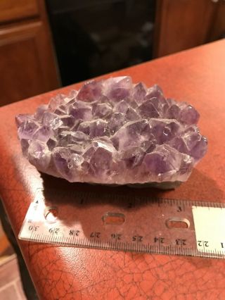 Large Rough Cut Chunk Of Purple Amethyst Rock Crystal Geode Display Specimen