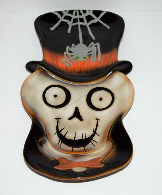 Yankee Candle Holder Boney Bunch Skeleton Snack Plate Halloween