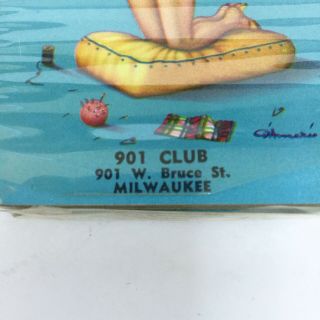 Vintage 901 Club Duratone Pin Up Girl Playing Cards Milwaukee Wisconsin Historic 5