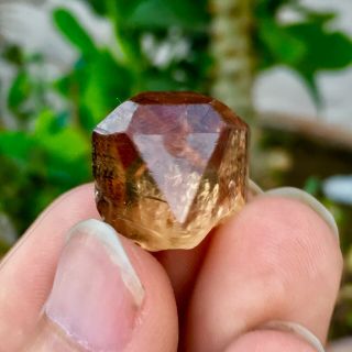 Wow 47 C.  T Top Class Damage Well Terminated Honey Brown Topaz Crystal