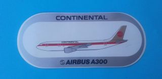 Continental Airlines A - 30,  Airbus A300 Aviation Aircraft Decal/sticker
