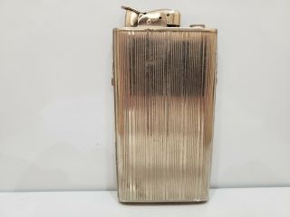 Vintage BLACK ENAMEL & SILVER Evans Lighter and Cigarette Case 4