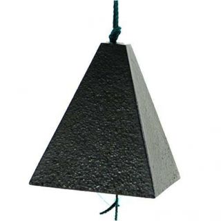 Japanese Furin Wind - Chime Iwachu Cast Iron Black Pyramid Shape Bell/made Japan