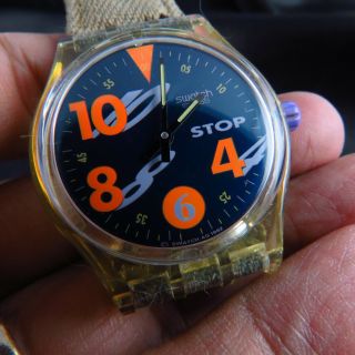 Swiss Vintage Swatch Stop Quartz Men Watch