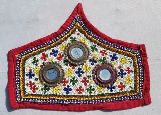 Handmade Beaded Embroidery Tribal Ethnic Wall Hanging/patch Decor Tapestry
