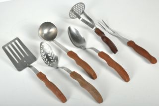 Vintage 6 - Piece Cutco Serving Set 12 13 14 15 16 Fork Masher Spatula Spoon Ladle