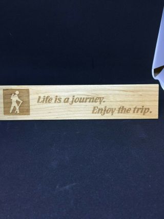 Engraved Life Is A Journey,  Enjoy The Trip Wooden Kaleidoscope