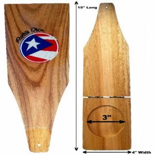 Large Tostonera With Round Flag Print Souvenirs Rican Smash Green Plantain