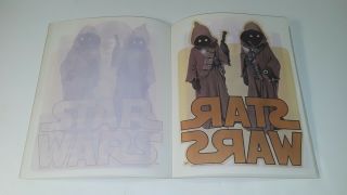 Vintage 1977 STAR WARS MOVIE IRON - ON T - SHIRT TRANSFER BOOK COMPLETE 7