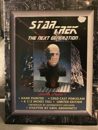 Star Trek Next Generation Locutus Of Borg 8.  5 " Cold - Cast Porcelain Bust Picard