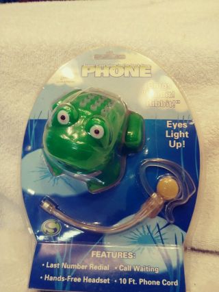 Vintage Green Frog Glow In The Dark Landline Phone 2002 Nib