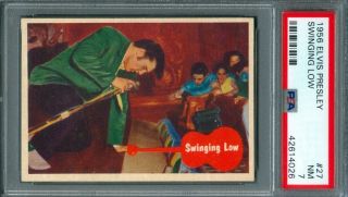 1956 Topps Elvis Presley 27 Swinging Low Psa 7 (nearmint)