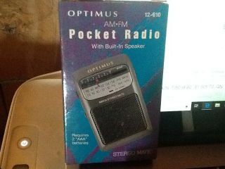 Vintage Optimus Radio Shack Am/fm Radio12 - 610