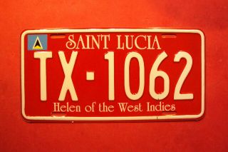 Saint Lucia Taxi License Plate - 2000s