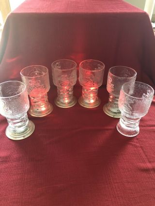 Lord Of The Rings 2001 Burger King Light Up Glass Goblets Complete Set Of 4,  2