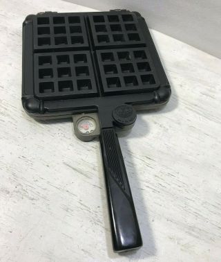 Nordicware Cast Iron Stovetop Belgian Waffle Maker Pan W/ Temperature Gauge