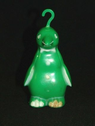 Carnival Colored Green Plastic Animal Peguin Vintage Christmas Ornament 1950s
