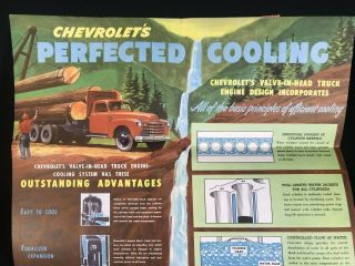 Vtg 1940 ' s Chevrolet Chevy Trucks Dealer Mail Advertising Sales Brochure 5