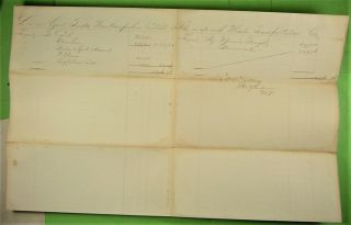 2 Railroad documents,  Contoocook Valley,  1855,  with Hampshire Railroad. 5