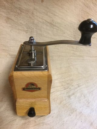 Vintage Zassenhaus Hand Crank Coffee Grinder No 495 Beech Wood