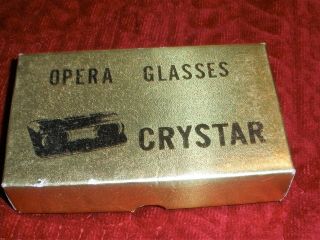 Vintage Crystar Lens Opera Glasses,  Red,  With Box