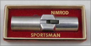 Vintage Nimrod Pipeliter Sportsman Aluminum Pipe Lighter Tamper W/ Box Cigarette
