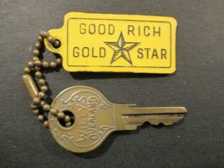 RARE 1940 Ontario License Plate Keytag Good Rich Gold Star Oil Pre War Amp DAV, 4