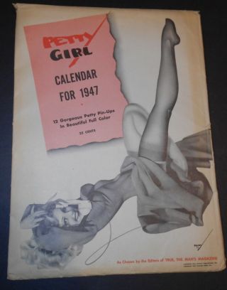 Petty Girl Calendar 1947 - George Petty - Fawcett Publishing