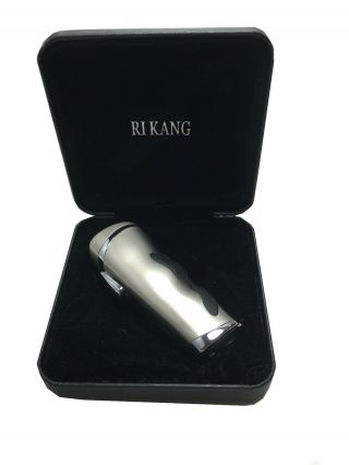 Ri Kang Triple Jet Torch Lighter Butane Refillable Windproof Flame W/ Cigar Punc