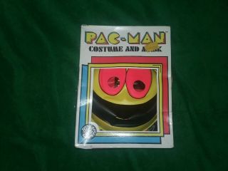 Vintage 1982 Pac - Man Halloween Costume And Mask Ben Cooper Medium 8 - 10