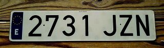 Gr8 Spain License Plate Tag Number 2731 Jzn Vintage E Eu Heavy Plastic