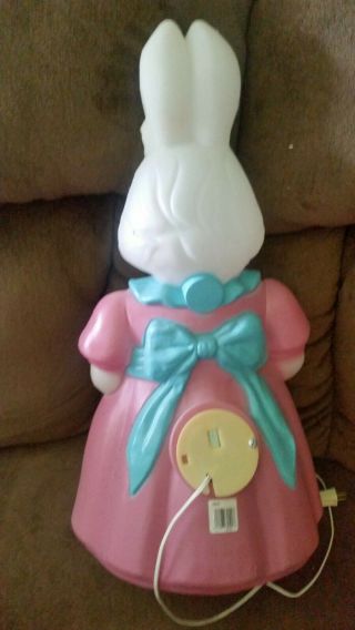Vintage Easter Girl Bunny Rabbit Blow Mold 26 