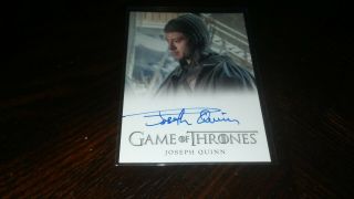 Joseph Quinn As Koner 2019 Rittenhouse Game Of Thrones Inflexions Autograph Auto
