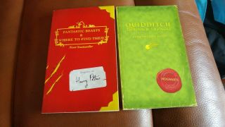 Fantastic Beasts & Quidditch Comic Relief Harry Potter Books 2001 First Editions