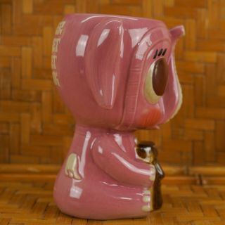 Tiki Mug Never Forget To Get Drunk Pink Elephant W/Fez Munktiki Imports W/Lid 7