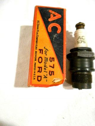 Vintage Ac Spark Plug 575 Ford Model A Plug Nos