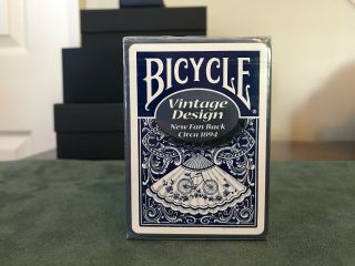 1 Rare Deck Of Bicycle Vintage Design Fan Back Playing Cards Made In Ohio