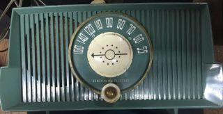 Vintage Green General Electric Ge Tube Radio Not Model 450