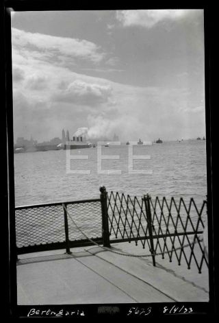 1933 Rms Ss Berengaria Ocean Liner Ship Old Photo Negative H18