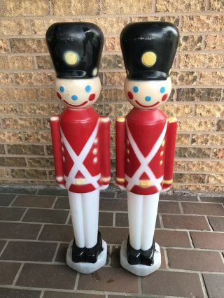 2 Empire Toy Soldiers Nutcracker Blow Mold