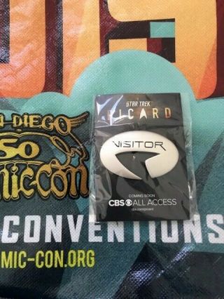 Sdcc 2019 Star Trek Picard Visitor Pin From The Star Trek Universe Cbs