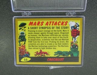 2017 Topps Mars Attacks The Revenge Gold Parallel Card 55 The Checklist 1/2
